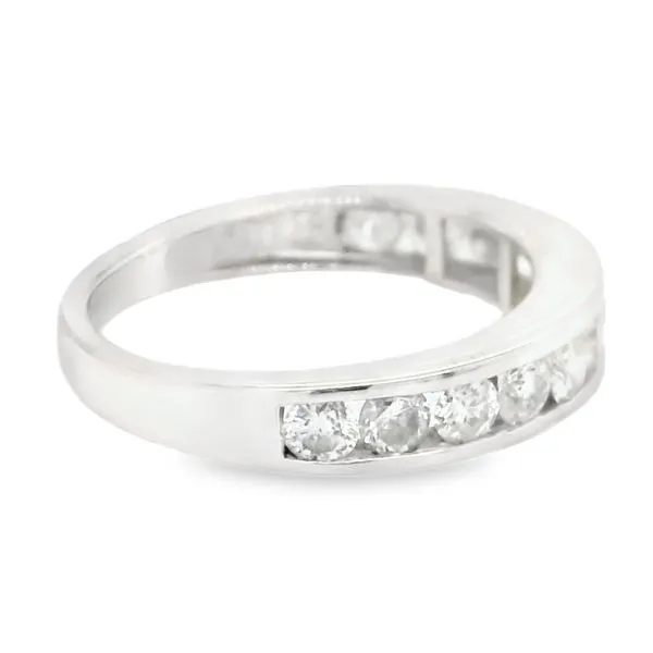Estate 14K White Gold Channel Set Wedding Band Image 4 Koerbers Fine Jewelry Inc New Albany, IN