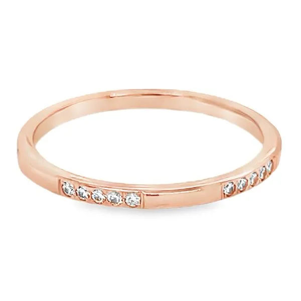 Estate 14K Rose Gold Thin Diamond Band Koerbers Fine Jewelry Inc New Albany, IN