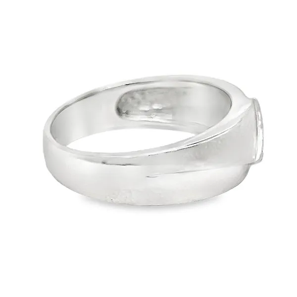 Estate 14K White Gold 3 Stone Gent's Band Image 4 Koerbers Fine Jewelry Inc New Albany, IN