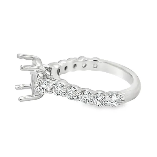 Estate 18K White Gold Diamond Semi-Mount Engagement Ring Image 2 Koerbers Fine Jewelry Inc New Albany, IN