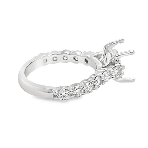 Estate 18K White Gold Diamond Semi-Mount Engagement Ring Image 4 Koerbers Fine Jewelry Inc New Albany, IN