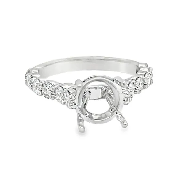 Estate 18K White Gold Diamond Semi-Mount Engagement Ring Koerbers Fine Jewelry Inc New Albany, IN