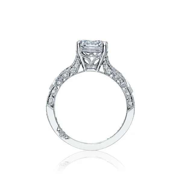 Estate 18K White Gold Tacori Crescent Collection Diamond Semi-Mount Ring Image 2 Koerbers Fine Jewelry Inc New Albany, IN