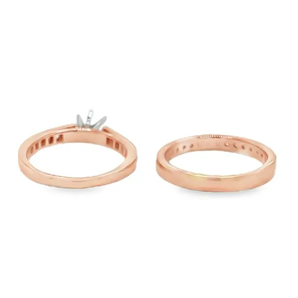 Estate 14K Rose Gold Diamond Bridal Set Image 3 Koerbers Fine Jewelry Inc New Albany, IN