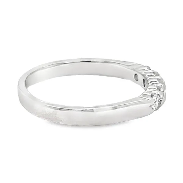 Estate 14K White Gold Diamond Wedding Band Image 4 Koerbers Fine Jewelry Inc New Albany, IN