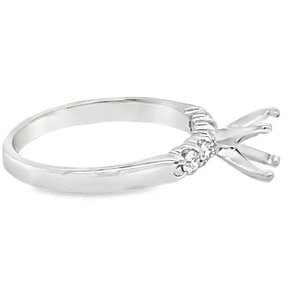 Estate 14K White Gold Diamond Semi Mount Image 4 Koerbers Fine Jewelry Inc New Albany, IN