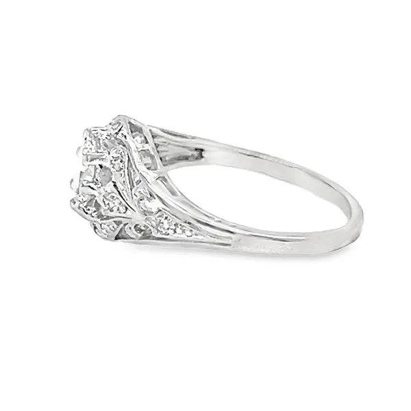 Estate Platinum Vintage Diamond Engagement Ring Image 2 Koerbers Fine Jewelry Inc New Albany, IN