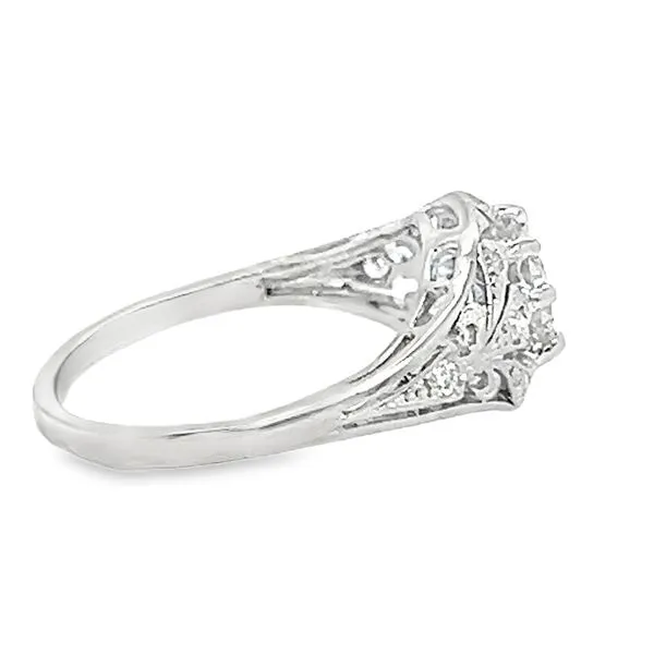 Estate Platinum Vintage Diamond Engagement Ring Image 4 Koerbers Fine Jewelry Inc New Albany, IN