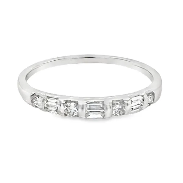 Estate 14K White Gold Baguette Diamond Band Koerbers Fine Jewelry Inc New Albany, IN