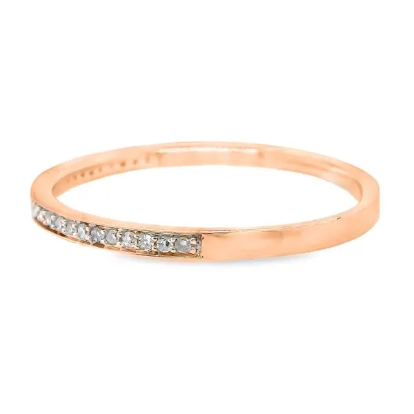 Estate 14K Rose Gold Diamond Pave Band Image 2 Koerbers Fine Jewelry Inc New Albany, IN