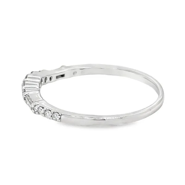Estate 14K White Gold Diamond Wedding Band Image 2 Koerbers Fine Jewelry Inc New Albany, IN