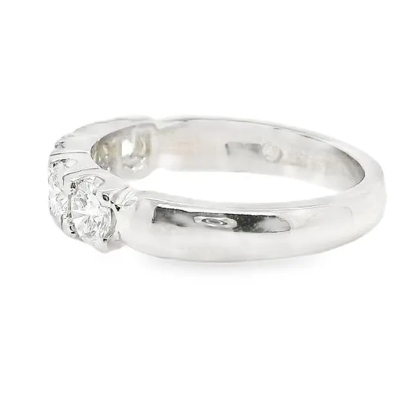 Estate Platinumt Five-Stone Wedding Band Image 2 Koerbers Fine Jewelry Inc New Albany, IN