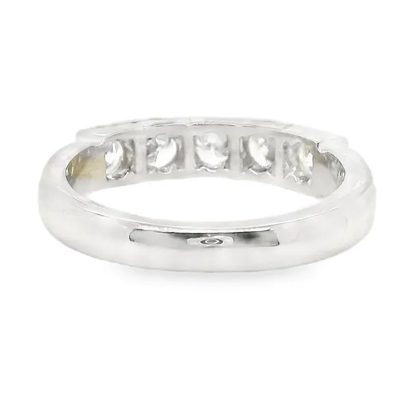 Estate Platinumt Five-Stone Wedding Band Image 3 Koerbers Fine Jewelry Inc New Albany, IN