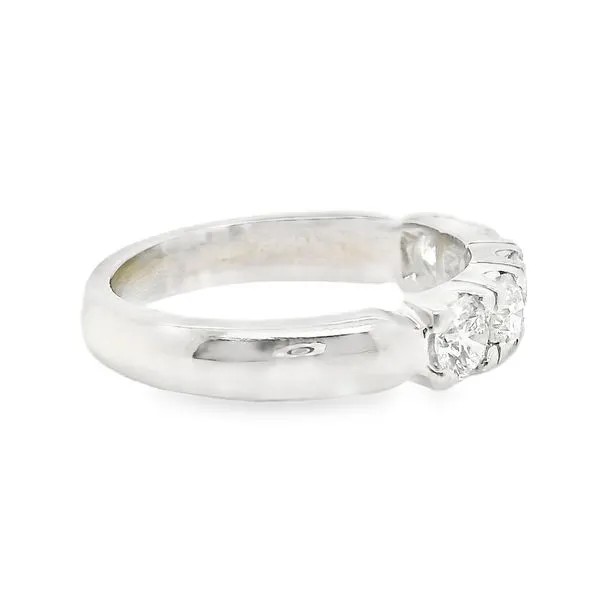 Estate Platinumt Five-Stone Wedding Band Image 4 Koerbers Fine Jewelry Inc New Albany, IN