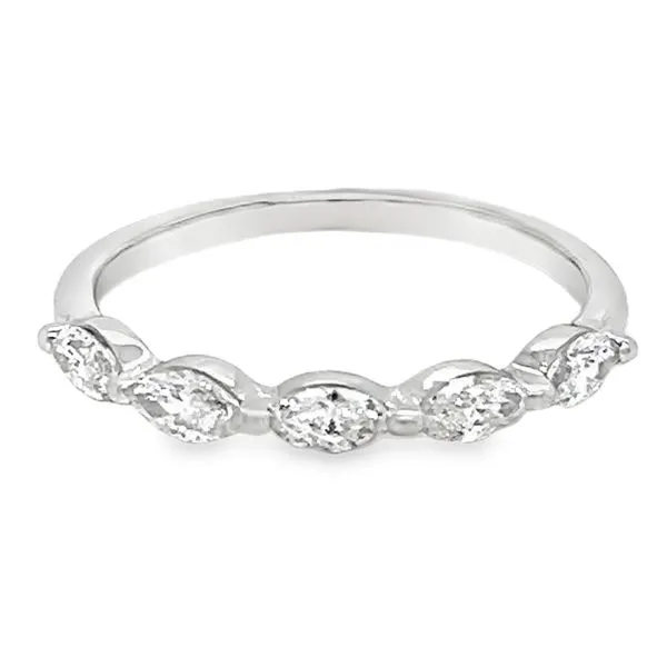 Estate 14K White Gold Diamond Wedding Band Koerbers Fine Jewelry Inc New Albany, IN