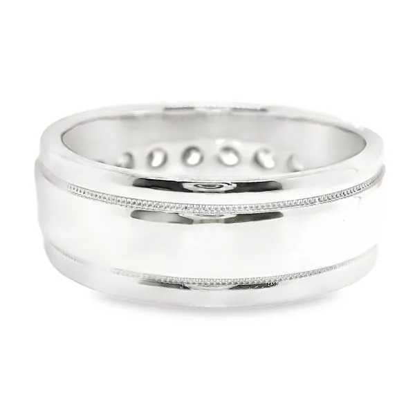 Estate 14K White Gold Diamond Wedding Band Image 3 Koerbers Fine Jewelry Inc New Albany, IN