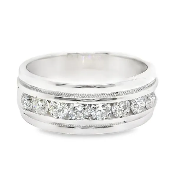 Estate 14K White Gold Diamond Wedding Band Koerbers Fine Jewelry Inc New Albany, IN