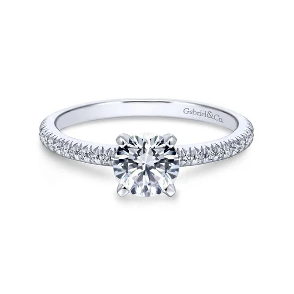Estate 14K White Gold Round Diamond Engagement Ring Koerbers Fine Jewelry Inc New Albany, IN