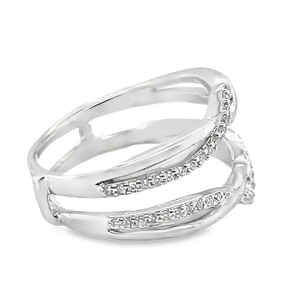 Estate 14K White Gold Contoured Diamond Ring Guard Image 2 Koerbers Fine Jewelry Inc New Albany, IN