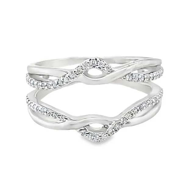 Estate 14K White Gold Contoured Diamond Ring Guard Koerbers Fine Jewelry Inc New Albany, IN