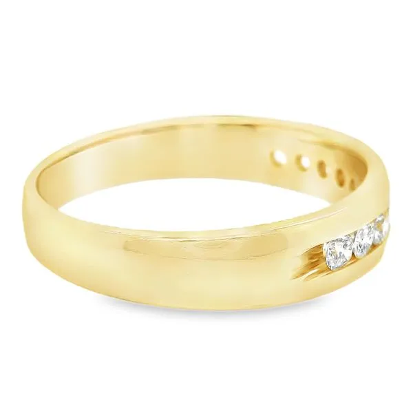 Estate 14K Yellow Gold Men's Channel Set Diamond Band Image 3 Koerbers Fine Jewelry Inc New Albany, IN