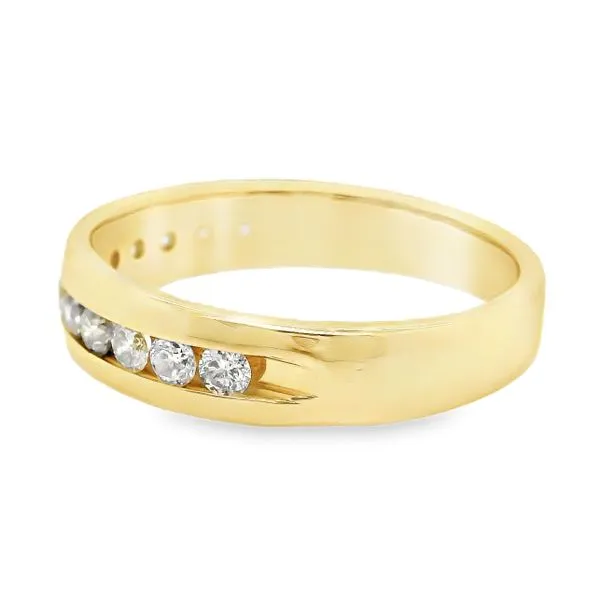 Estate 14K Yellow Gold Womens Channel Set Diamond Band Image 2 Koerbers Fine Jewelry Inc New Albany, IN