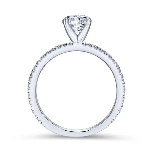 Estate 14K White Gold Round Diamond Engagement Ring Image 2 Koerbers Fine Jewelry Inc New Albany, IN