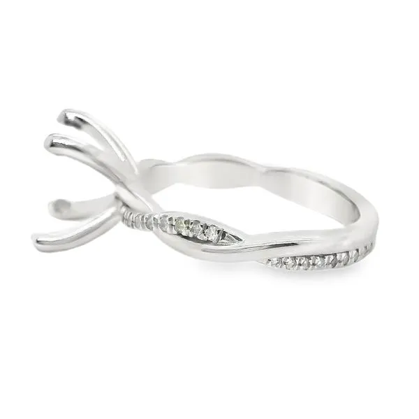 Estate Platinum Twist Semi-mount Engagement Ring Image 2 Koerbers Fine Jewelry Inc New Albany, IN
