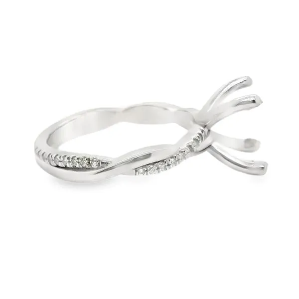 Estate Platinum Twist Semi-mount Engagement Ring Image 3 Koerbers Fine Jewelry Inc New Albany, IN