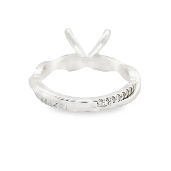 Estate Platinum Twist Semi-mount Engagement Ring Image 4 Koerbers Fine Jewelry Inc New Albany, IN