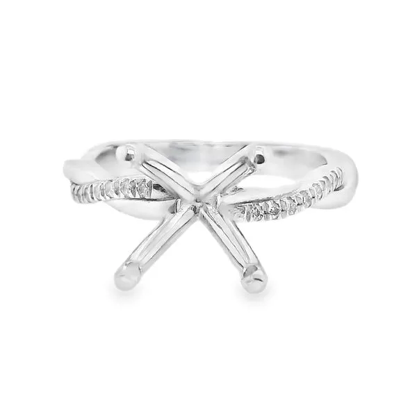 Estate Platinum Twist Semi-mount Engagement Ring Koerbers Fine Jewelry Inc New Albany, IN
