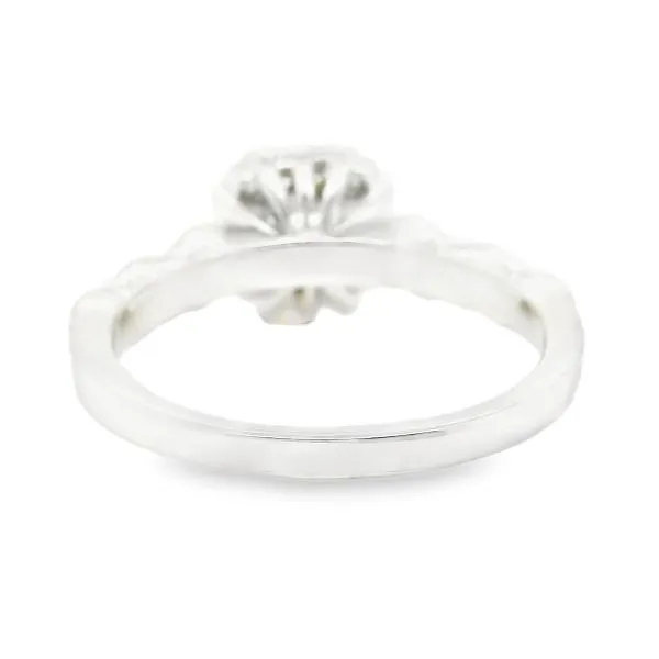 Estate 14K White Gold Vintage Style Halo Engagement Ring Image 3 Koerbers Fine Jewelry Inc New Albany, IN