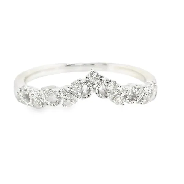 Estate 14K White Gold Diamond Wedding Band Koerbers Fine Jewelry Inc New Albany, IN