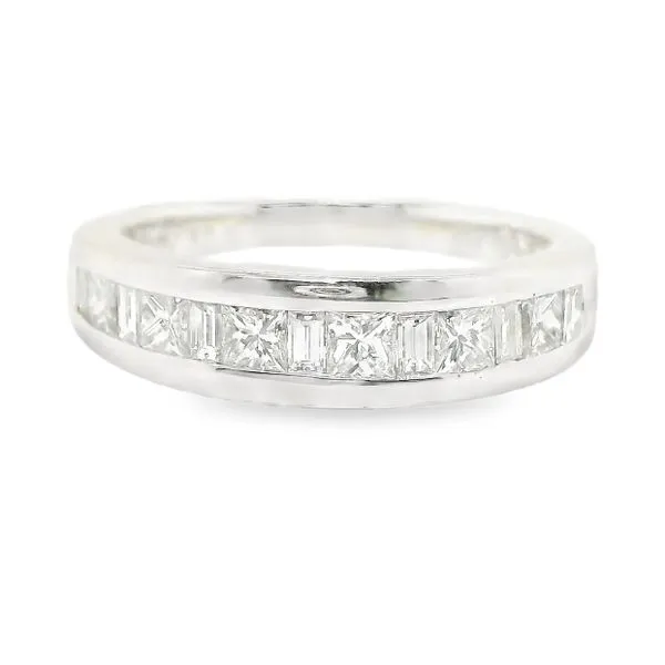 Estate 14K White Gold Princess Cut and Baguette Diamond Band Koerbers Fine Jewelry Inc New Albany, IN