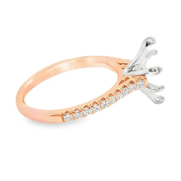 Estate 14K Rose Gold Semi-Mount Engagement Ring Image 4 Koerbers Fine Jewelry Inc New Albany, IN