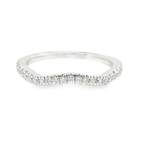 14K White Gold Curved Diamond Wedding Band Koerbers Fine Jewelry Inc New Albany, IN