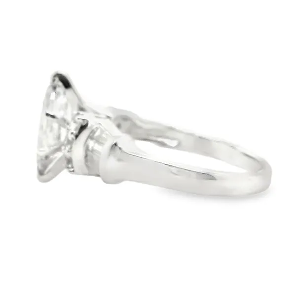 Estate 14K White Gold Marquise Diamond Engagement Ring Image 2 Koerbers Fine Jewelry Inc New Albany, IN