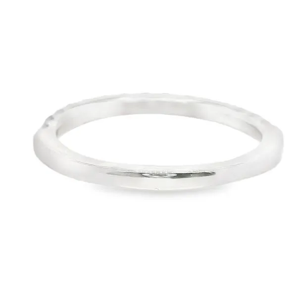 Estate 14K White Gold Diamond Wedding Band Image 3 Koerbers Fine Jewelry Inc New Albany, IN