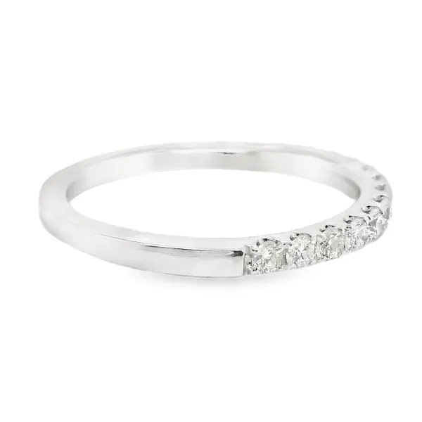 Estate 14K White Gold Diamond Wedding Band Image 4 Koerbers Fine Jewelry Inc New Albany, IN