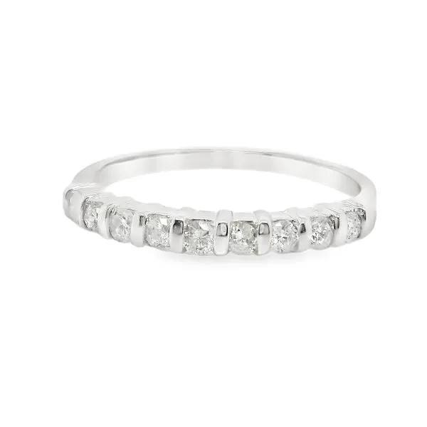Estate 14K White Gold Diamond Wedding Band Koerbers Fine Jewelry Inc New Albany, IN