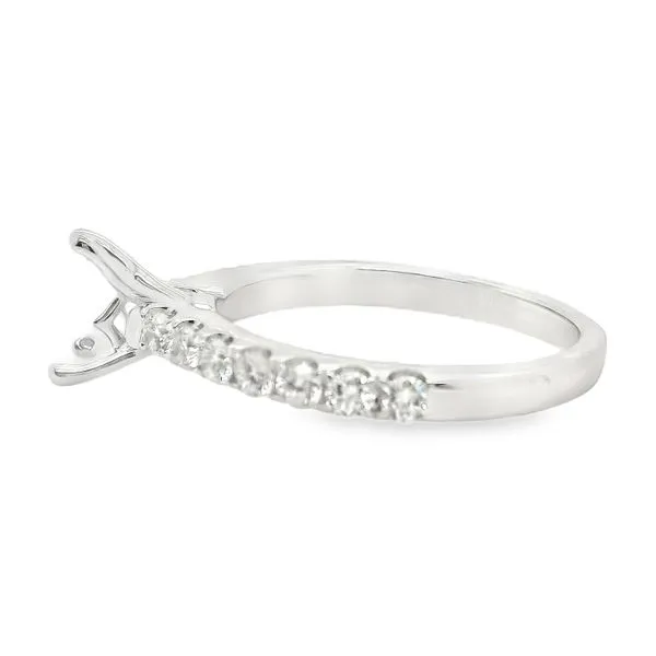 Estate 14K White Gold Diamond Engagement Ring Mounting Image 2 Koerbers Fine Jewelry Inc New Albany, IN