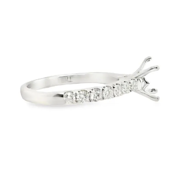 Estate 14K White Gold Diamond Engagement Ring Mounting Image 4 Koerbers Fine Jewelry Inc New Albany, IN