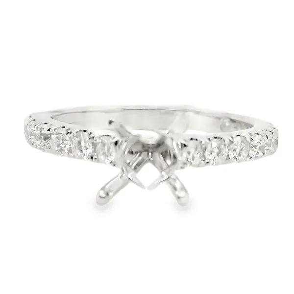 Estate 14K White Gold Diamond Engagement Ring Mounting Koerbers Fine Jewelry Inc New Albany, IN
