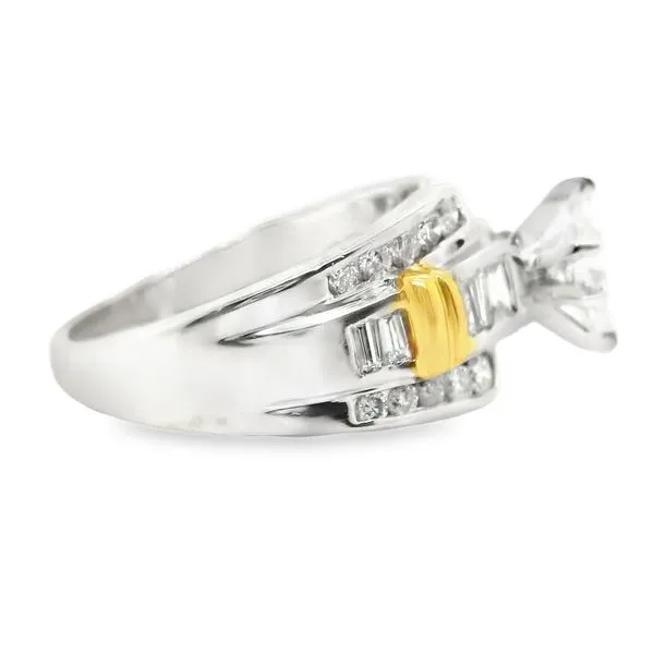 Estate 14K White and Yellow Gold Diamond Engagement Ring Image 2 Koerbers Fine Jewelry Inc New Albany, IN