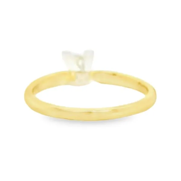 Estate 14K Two Tone Yellow and White Gold Solitaire Engagement Ring Image 3 Koerbers Fine Jewelry Inc New Albany, IN
