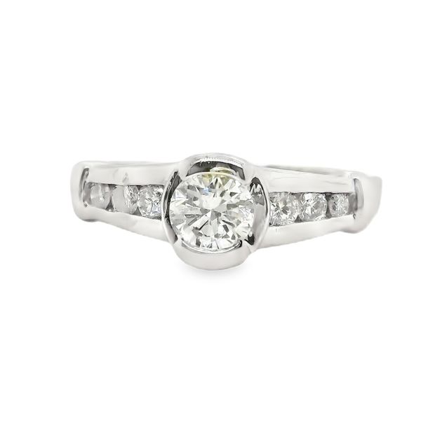 Estate Platinum Diamond Engagement Ring - Main Image