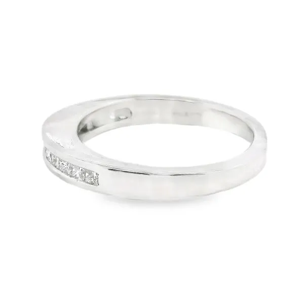 Estate Platinum Diamond Wedding Band Image 2 Koerbers Fine Jewelry Inc New Albany, IN