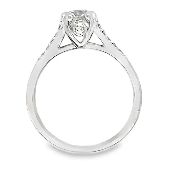 Estate 14K White Gold Split Shank Diamond Engagement Ring 0.67 CTW Image 4 Koerbers Fine Jewelry Inc New Albany, IN