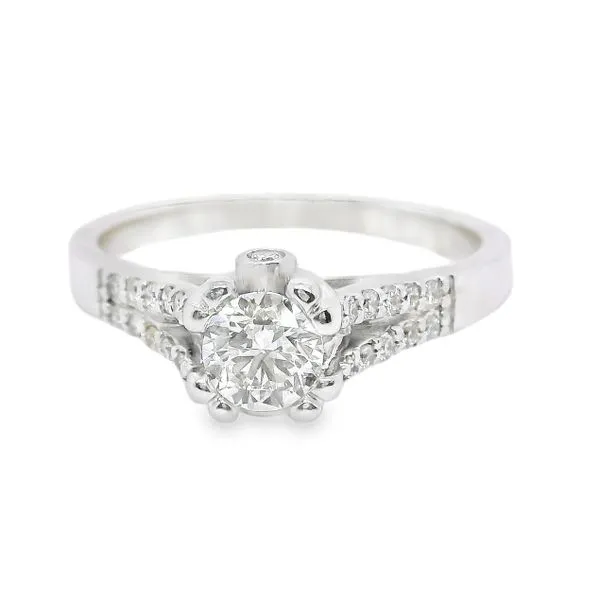 Estate 14K White Gold Split Shank Diamond Engagement Ring 0.67 CTW Koerbers Fine Jewelry Inc New Albany, IN