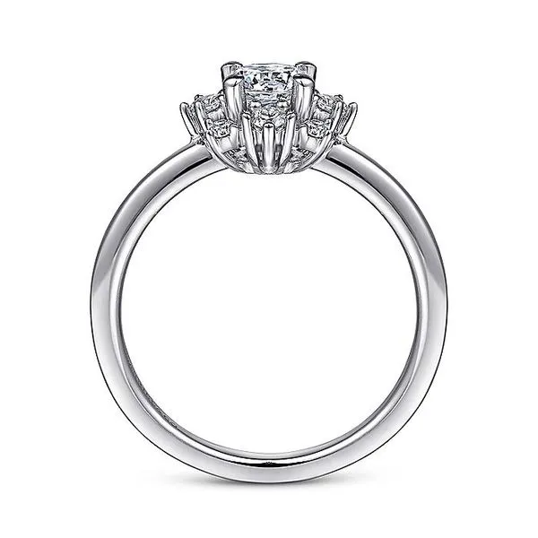 Estate 14K White Gold Unique Halo Diamond Engagement Ring 0.56CTW Image 2 Koerbers Fine Jewelry Inc New Albany, IN